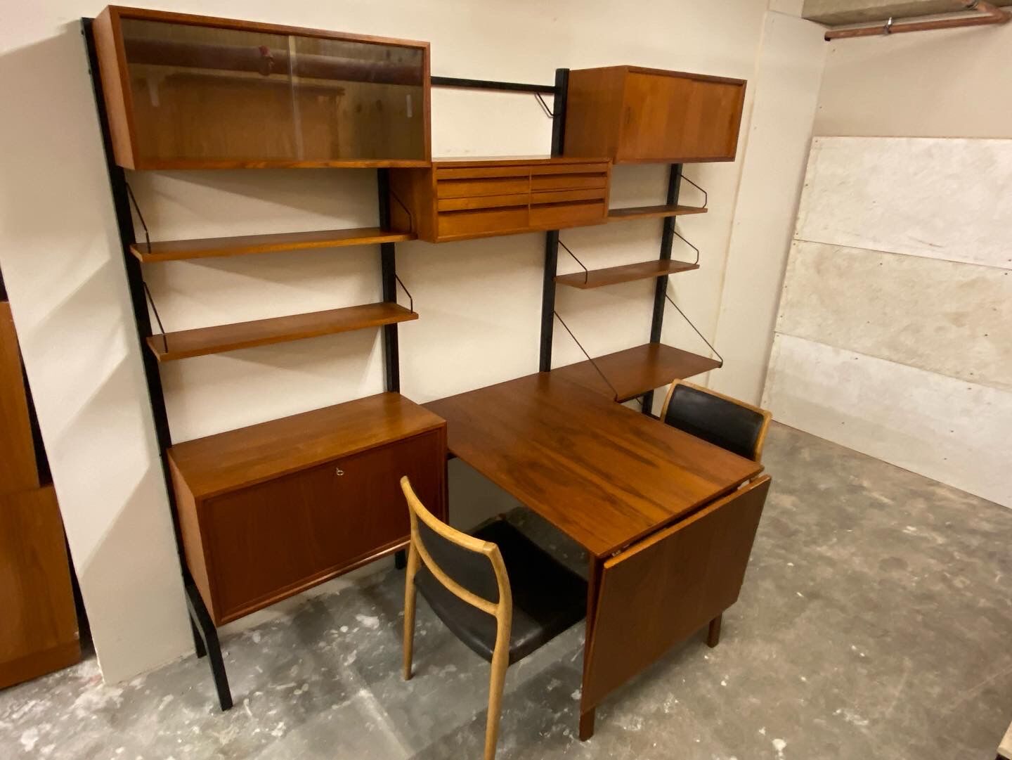 Vintage Scandinavian Teak wall unit by Poul Cadovius for royal system, 1950s