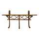 1960s rattan wall hook shelf