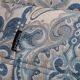 Togo lounge chair and pouf in patterned fabric by Michel Ducaroy for Ligne Roset, 1973, set of 2