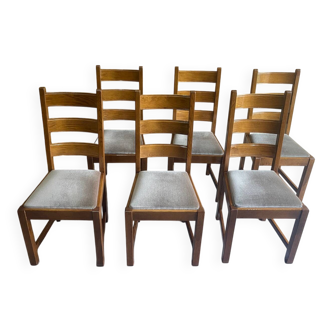 Set of 6 solid wood chairs