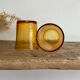 6 amber glasses Sierra vintage