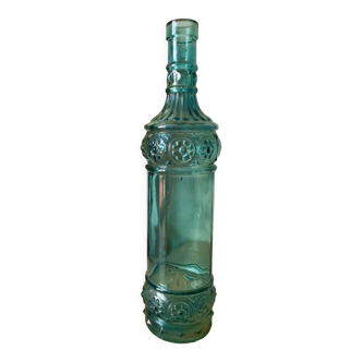 Decorated glass bottle