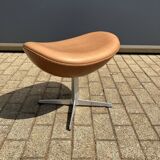 Fritz Hansen Egg Chair + Ottoman, Camel Cognac leder 1968!!