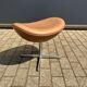 Fritz Hansen Egg Chair + Ottoman, Camel Cognac leder 1968 !!