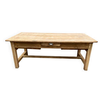 Old farmhouse table with three drawers