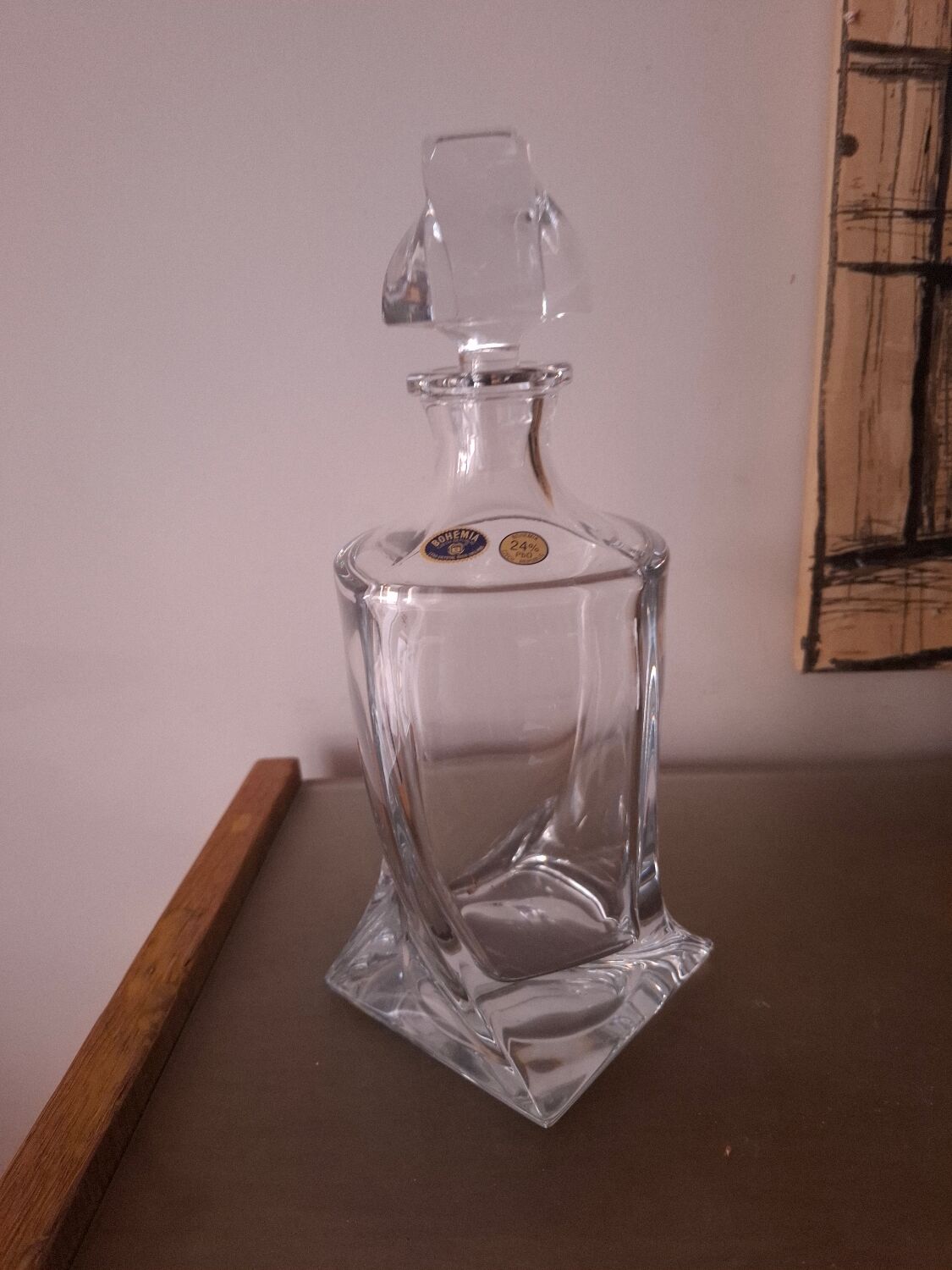 Bohemian crystal carafe (in box)