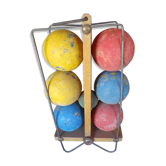 Jeu de boules en bois peint
