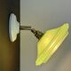 Vintage lampshade in green and gold glass