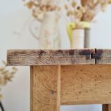 Brutalist table - oak side table