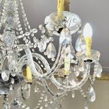 Glass chandelier with polypropylene arms – 9 lights