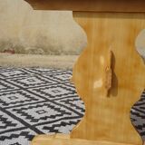 Pine table, white top