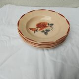 Lot de six assiettes creuses digoin Sarreguemine