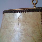 Ancien lampadaire tripode en bronze - 4 feux - 1950
