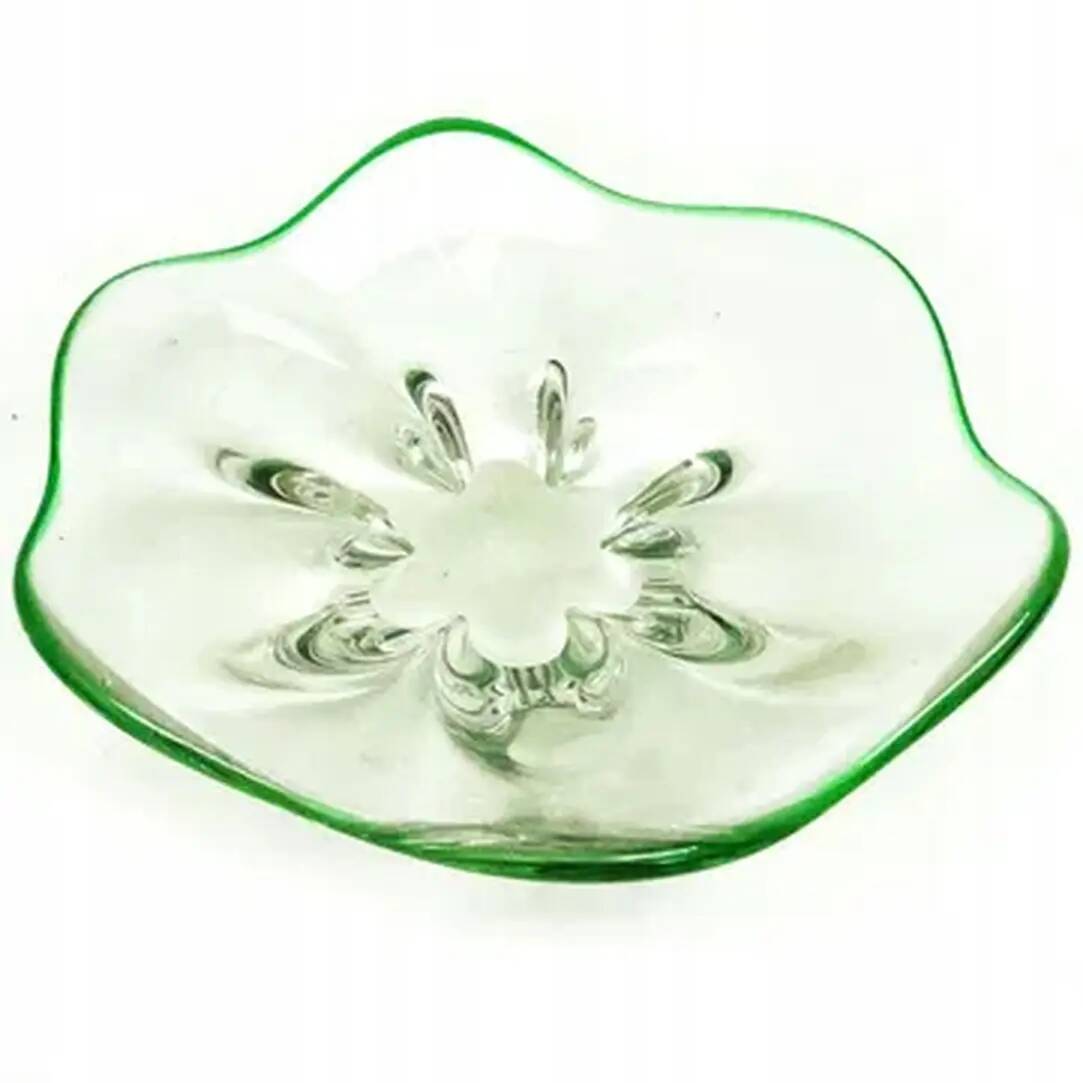 Mid-century modern fruit or nut bowl, glass, Czechoslovakia, 1950s