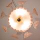 Pink Art Decò Barovier e Toso "Fountain" Pendant Light, Murano Glass, 1940s