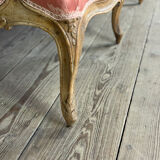 Louis XV bench in carved natural wood, 18th century