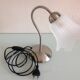 Bedside lamp in metal and frosted glass art deco style