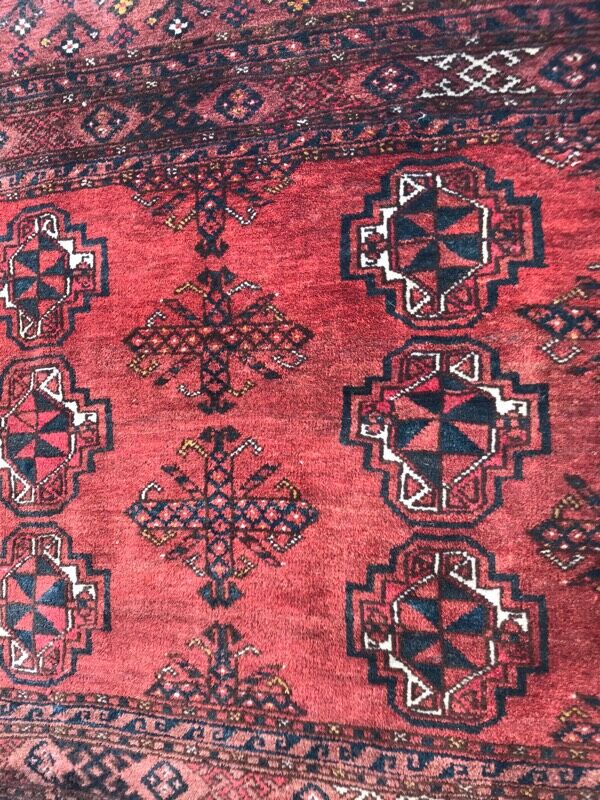 Carpet old saddle made turkmen hand 97 x 162 cm