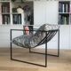 Fauteuil métal & tissu