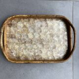 Bamboo and mother-of-pearl tray