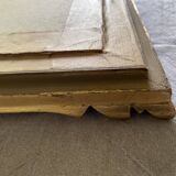 Vintage rectangular mirror in gilded wood h49 xl35