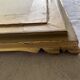 Vintage rectangular mirror in gilded wood h49 xl35