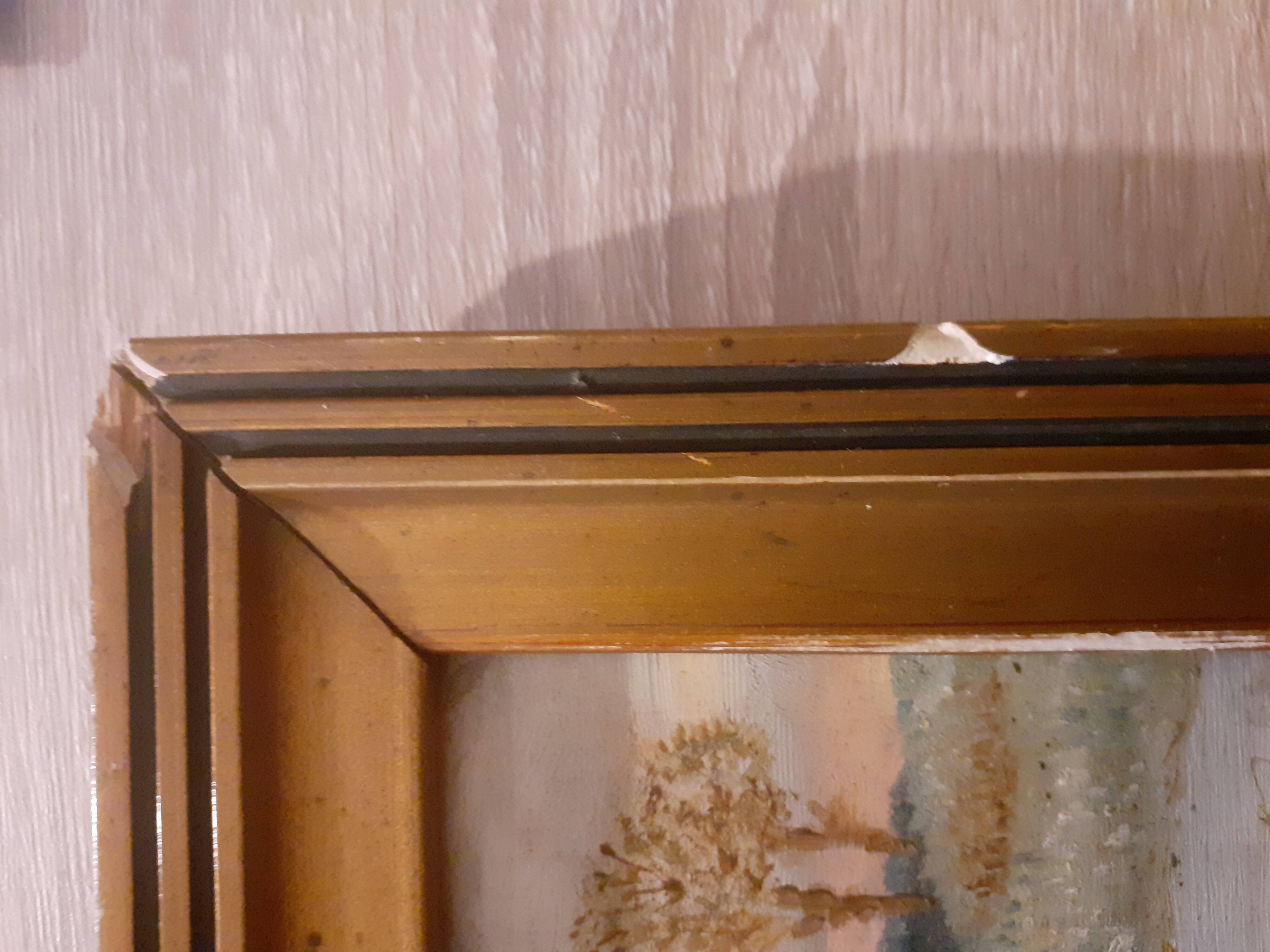 Miniature oil painting 8/3 frame 18.7/14.3 cm