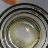 Set of 6 smoked glasses of the brand vereco - around 1970