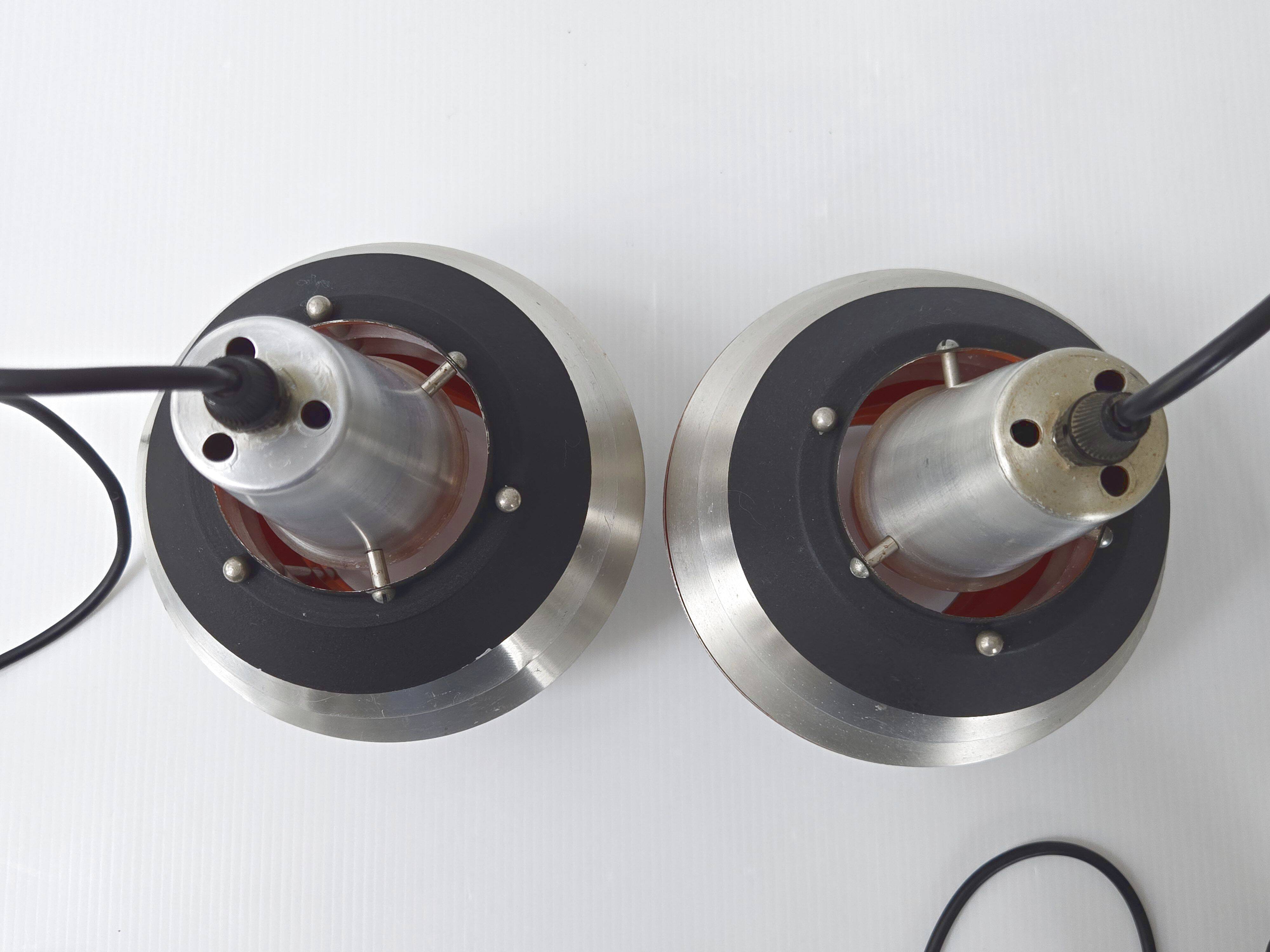 Pair of vintage pendant lights by Lakro Amstelveen 1960