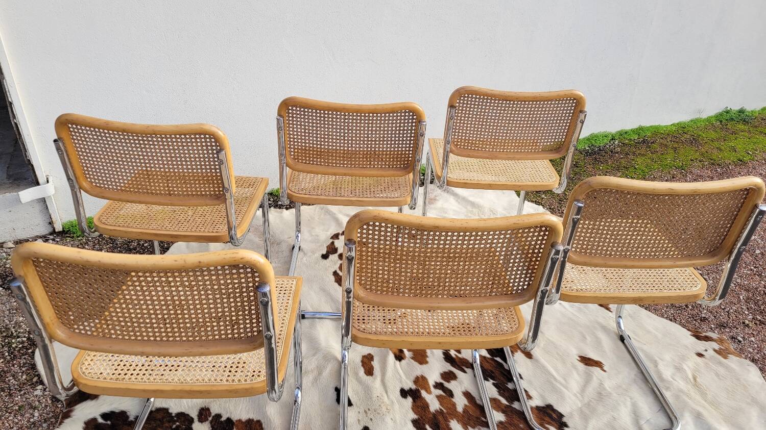 Set of 6 B32 chairs Marcel Breuer Italy design -1970s