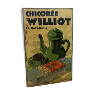 Enamelled plate chicory Williot