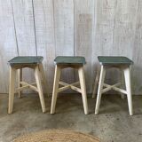 Series of 3 workshop stools