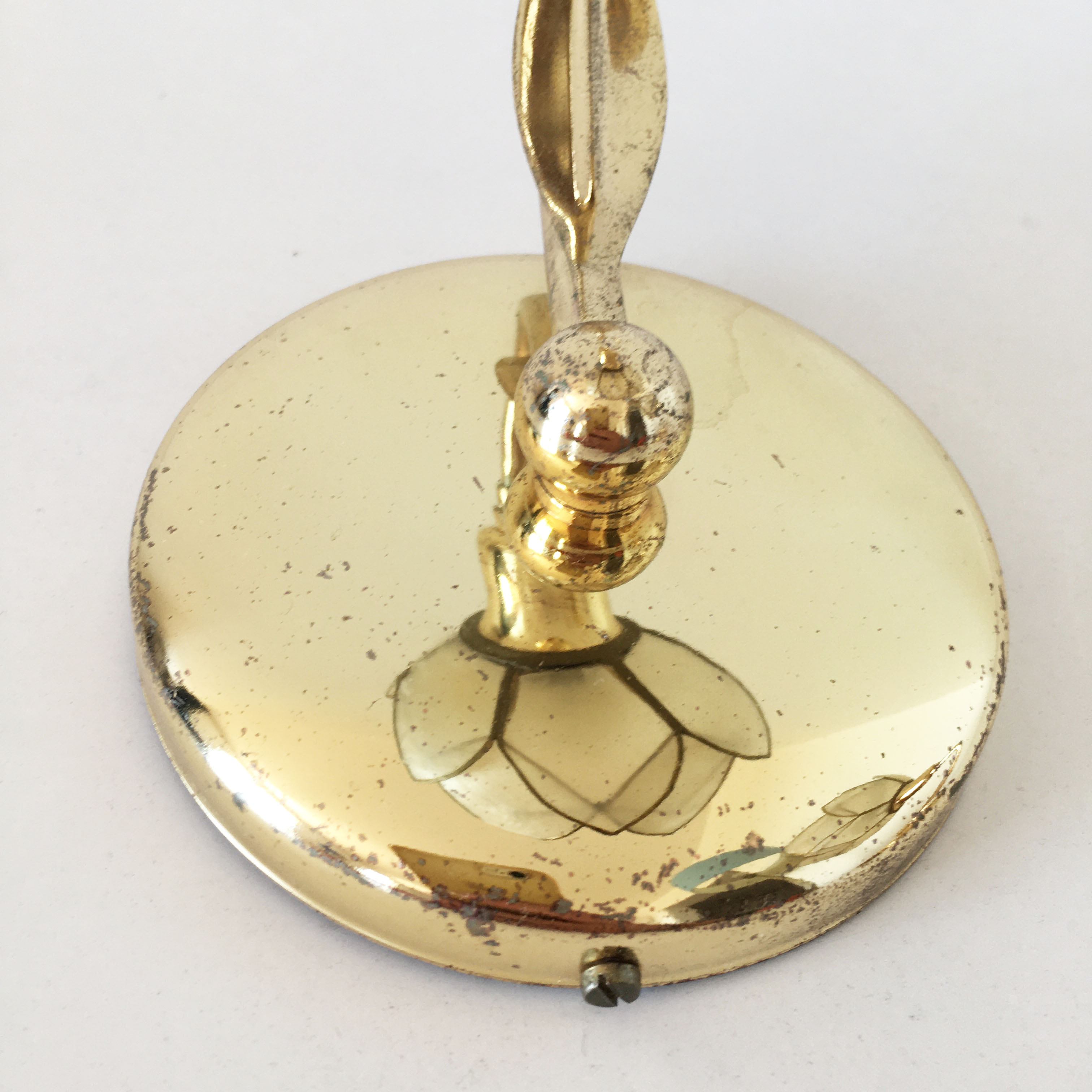 Pair of mother-of-pearl flower sconces