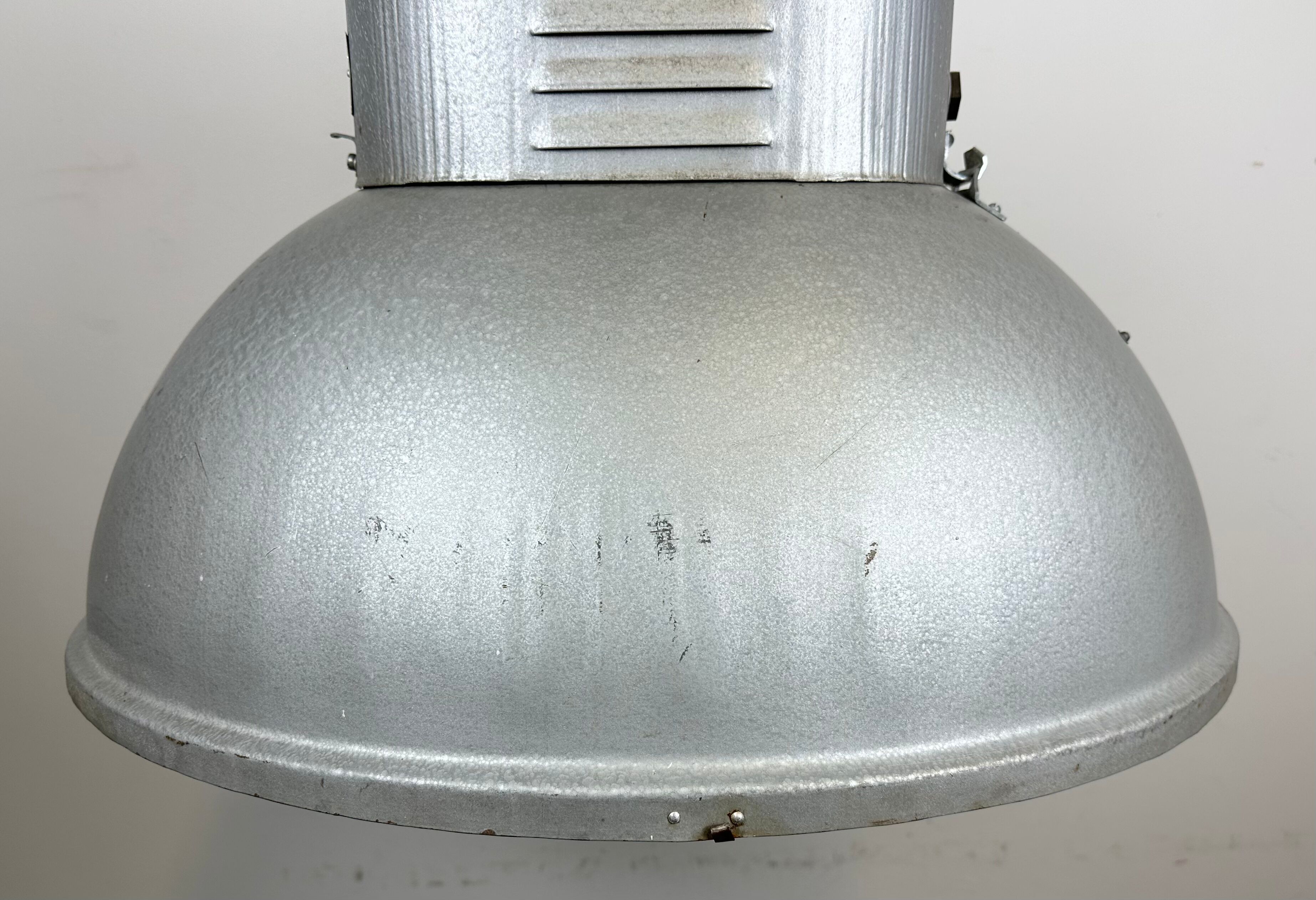 Large Oval Industrial Polish Factory Pendant Lamp from Predom Mesko, 1960s