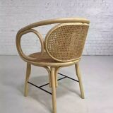 Fauteuil en rotin et cannage