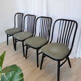 Vintage Bentwood Dining Chairs - Set of 4 Ligna Style - 1980s Yugoslavia