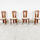 Set of 4 vintage scandinavian dining chairs, 1960s