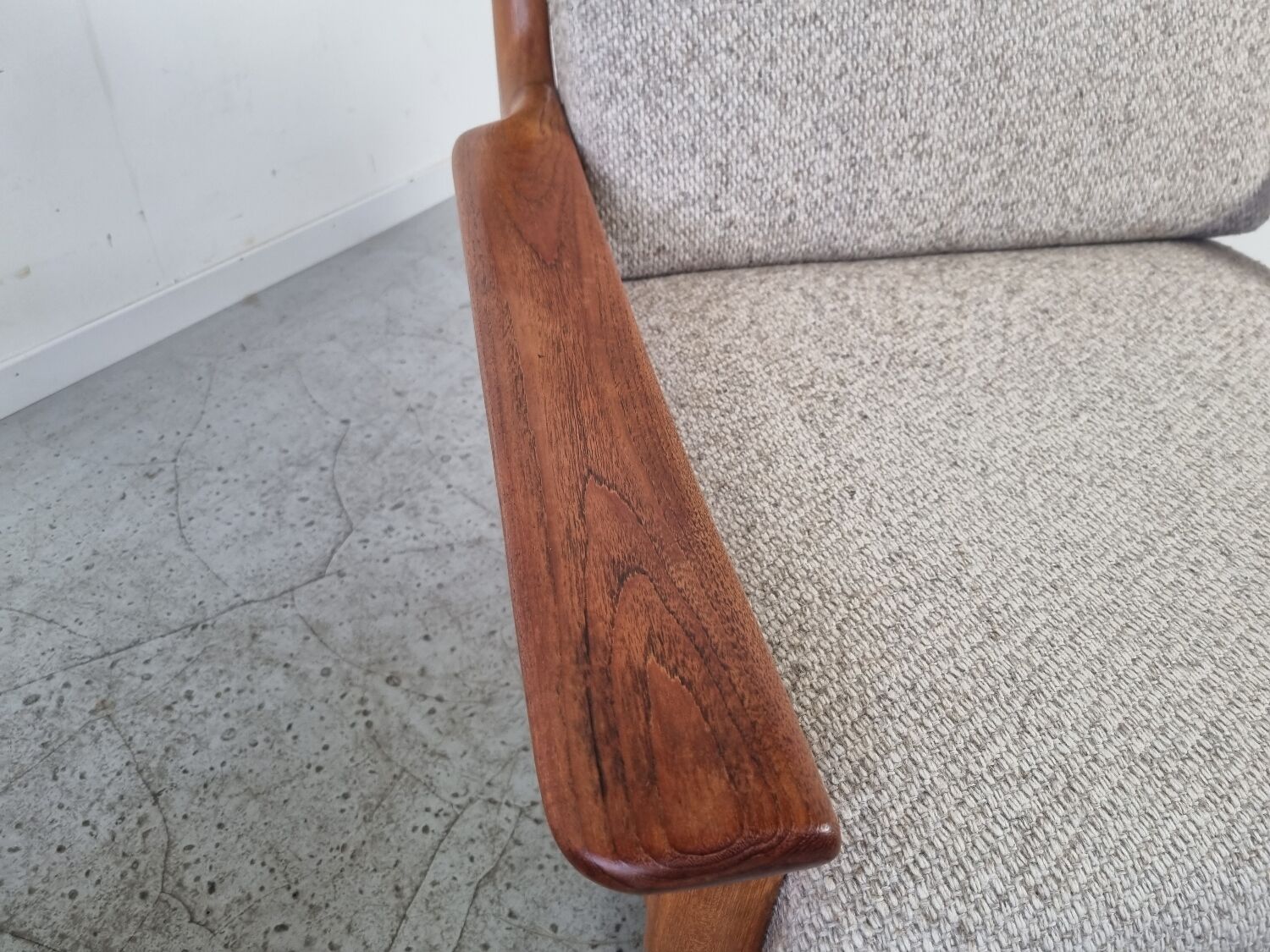 Pair of Scandinavian teak armchairs by Juul Kristensen, Denmark 1970s