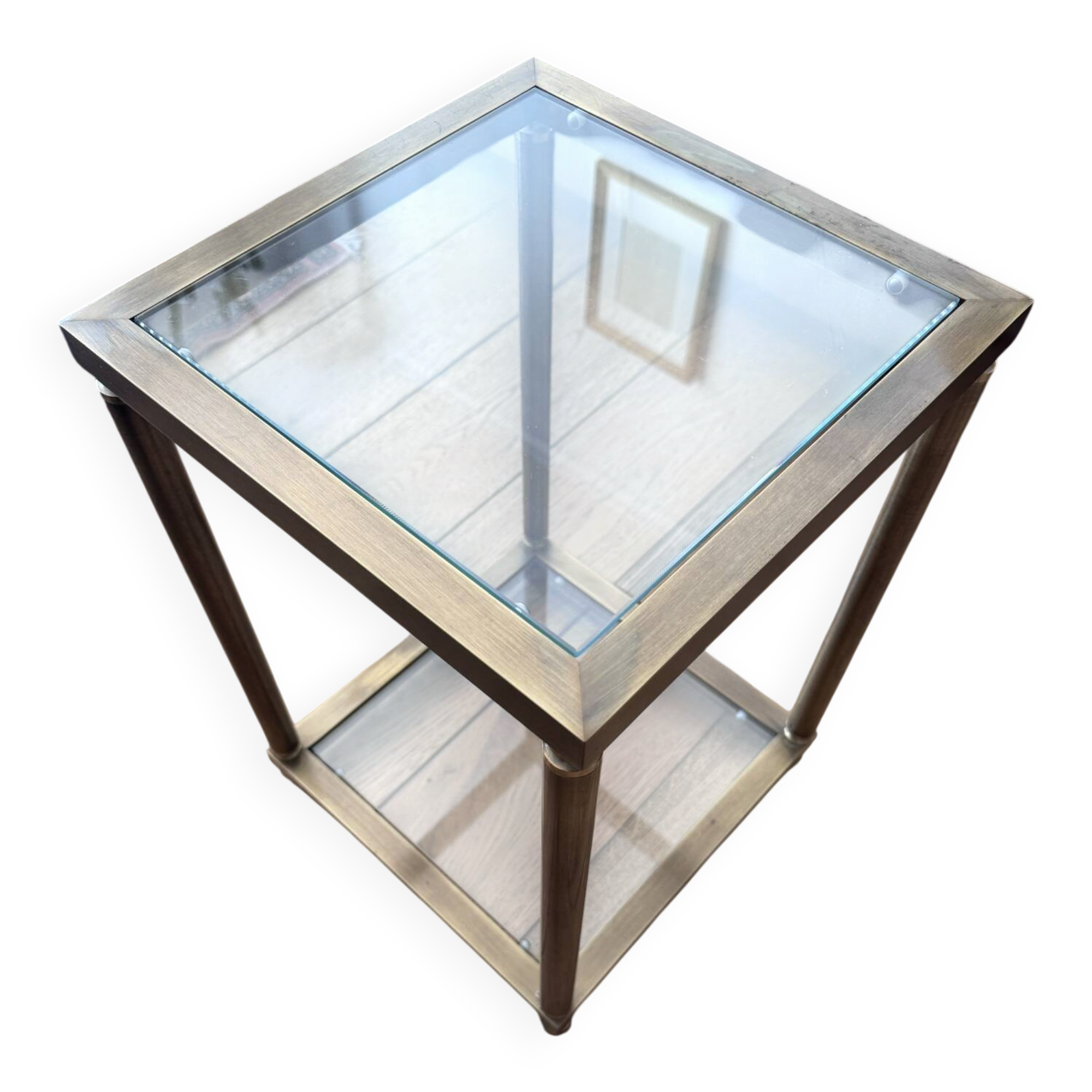 Brass and glass table