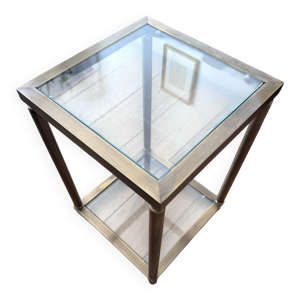 Table en laiton et verre