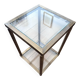 Brass and glass table