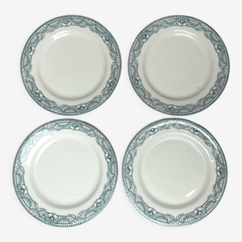 Lot de 4 assiettes Terre de fer assiettes