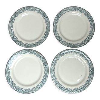 Lot de 4 assiettes Terre de fer assiettes