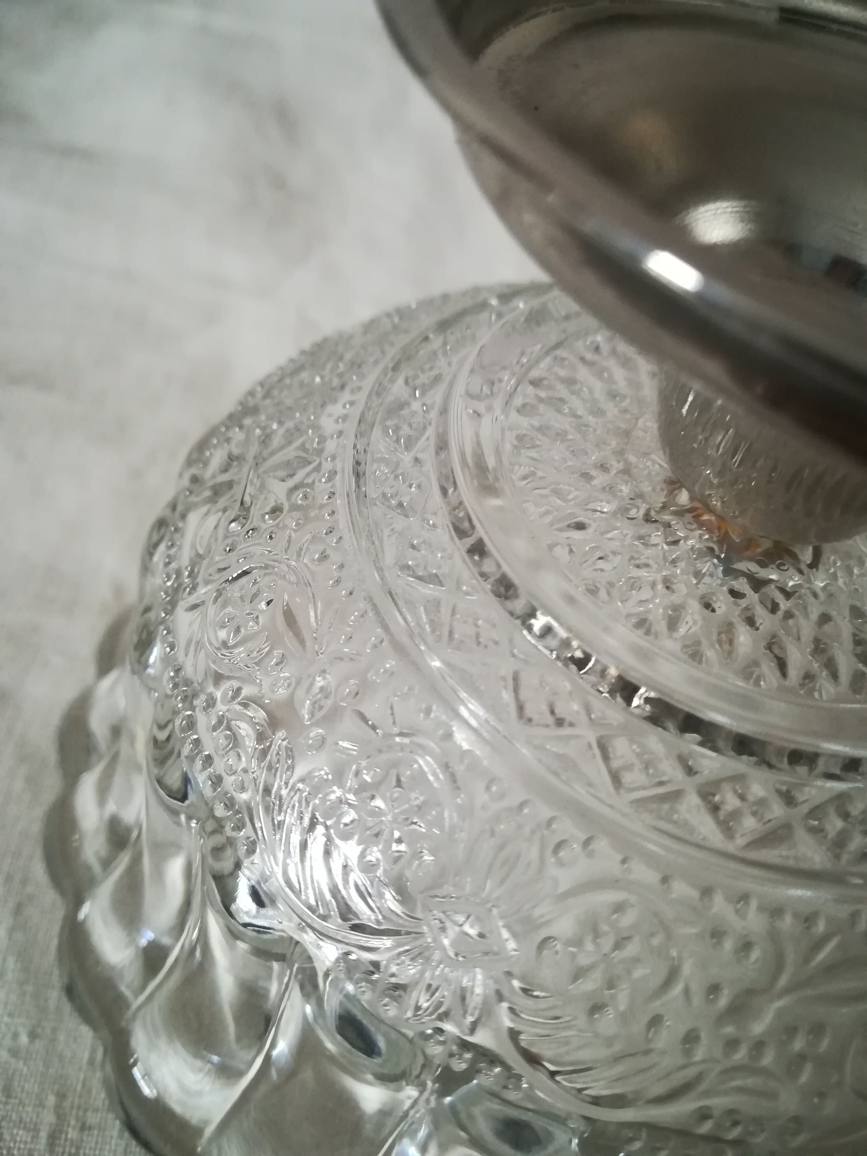 Glass and metal candy