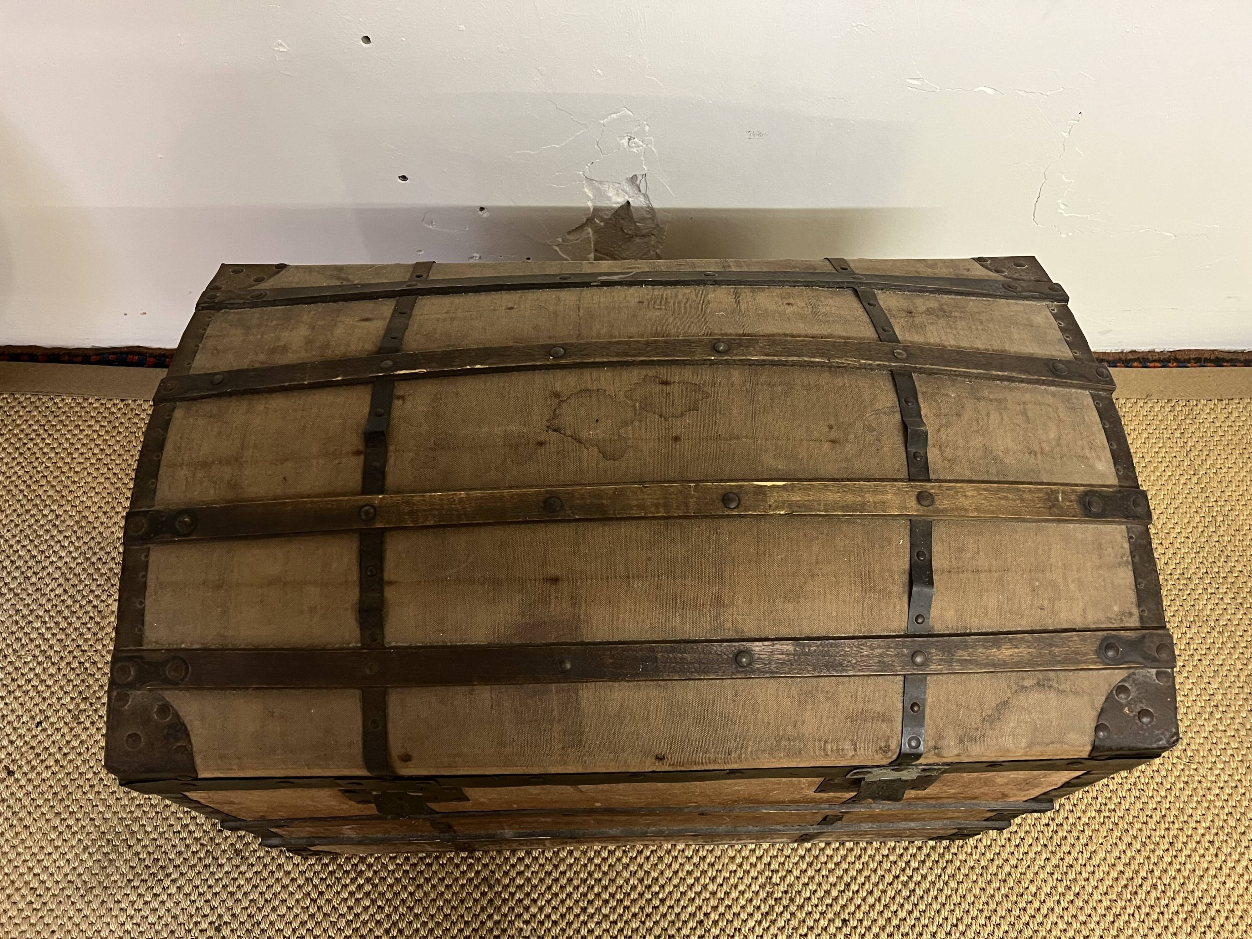 Antique wooden trunk