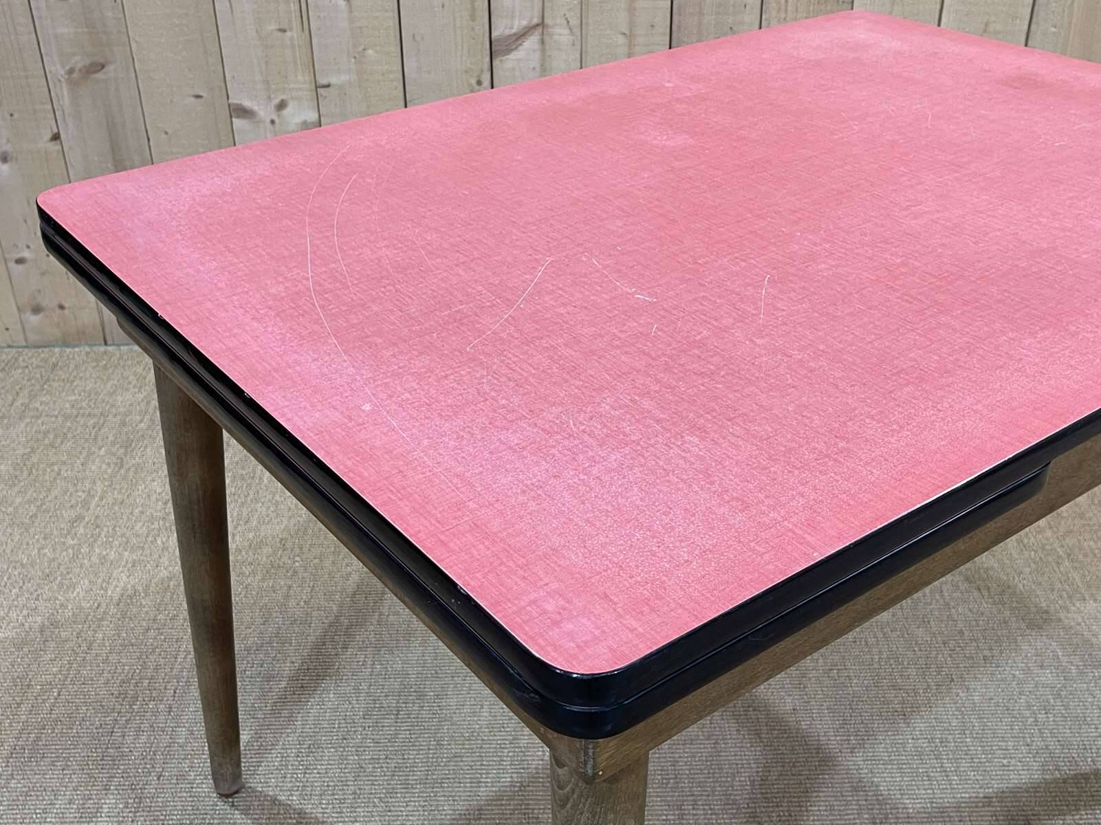 Formica and wood dining table from the 1960s