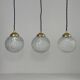 Lot of 3 vintage round glass pendants