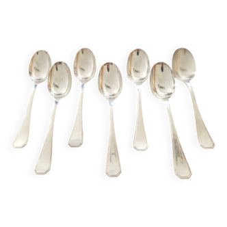 Christofle - Set of 7 table spoons model America, Design Luc Lanel