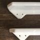 Set of 3 white ceramic shelves art deco bathroom