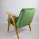 Light green velvet 366 lounge chair by Józef Chierowski, 1970s
